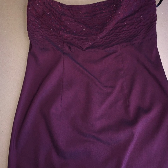 Burgundy strapless dress size 6 CDC Petites Caren - Picture 4 of 11